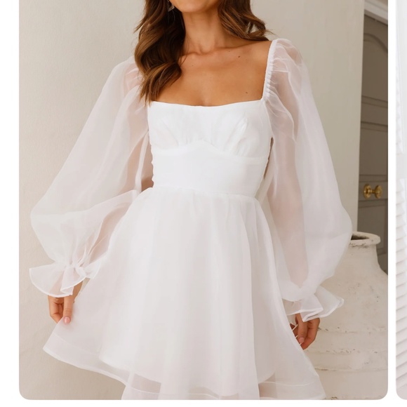 Hello Molly Dresses & Skirts - White long sleeve dress